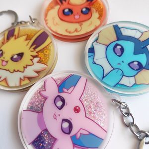Llaveros Glitter Eeveelutions