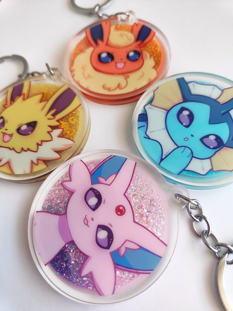 Llaveros Glitter Eeveelutions